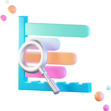 Bar Chart Data Information, 3d Icon Illustration